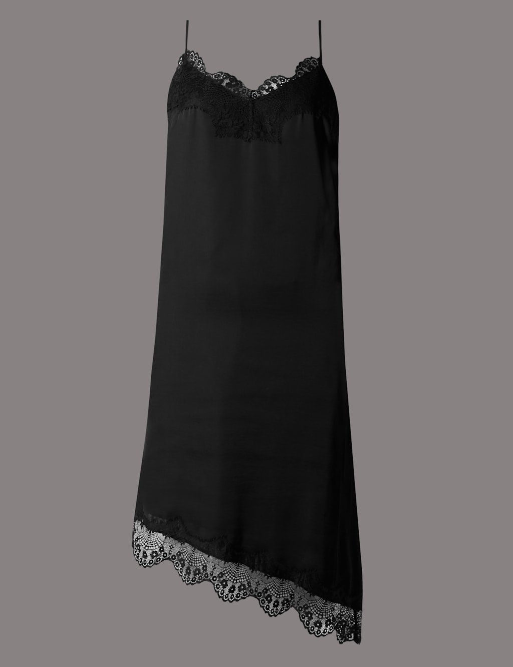 Satin Asymmetric Hem Dress 2 of 3