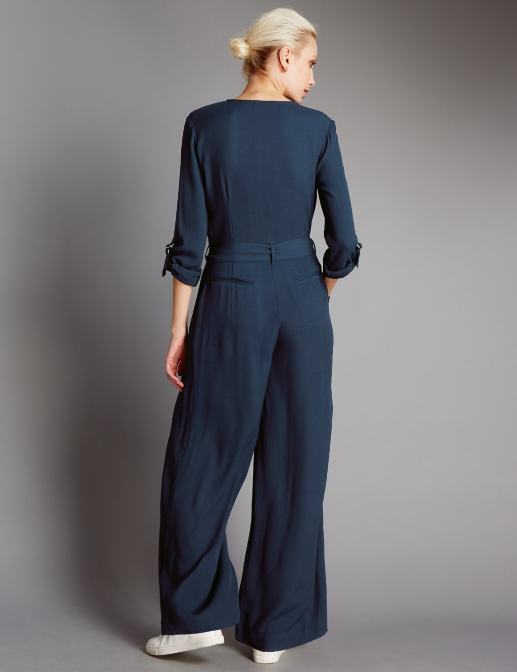 V-Neck Belted Jumpsuit 3 of 4