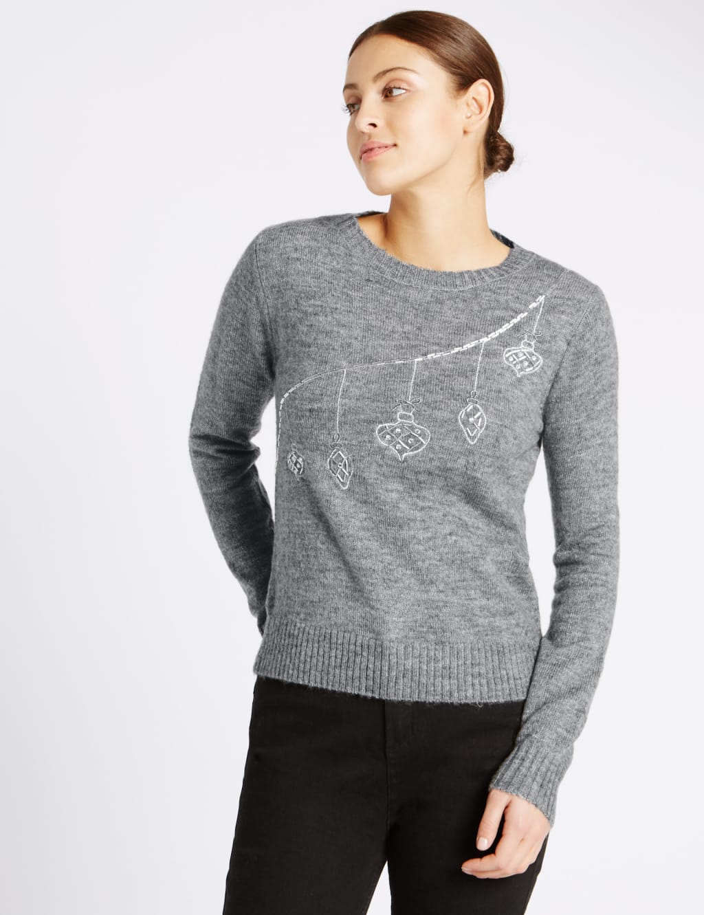 Bauble Beaded Crew Neck Jumper 1 of 4