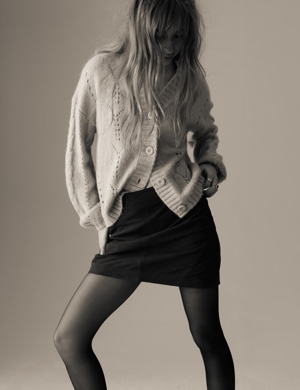Suede Mini Skirt Per Una M S