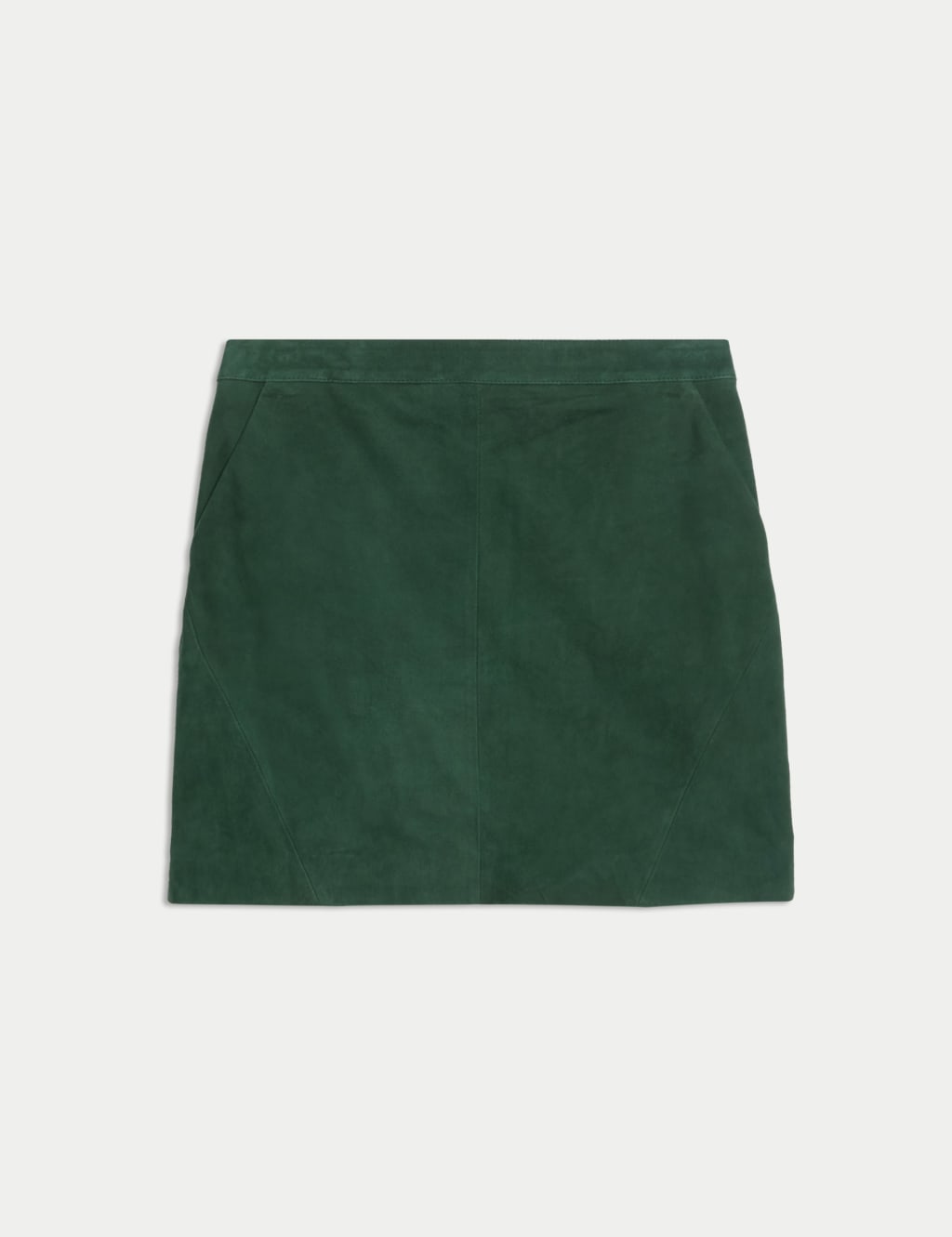 Green suede mini skirt online