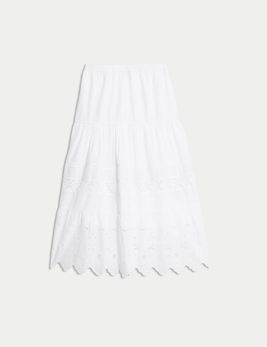 Pure Cotton Midaxi Tiered Skirt 2 of 6