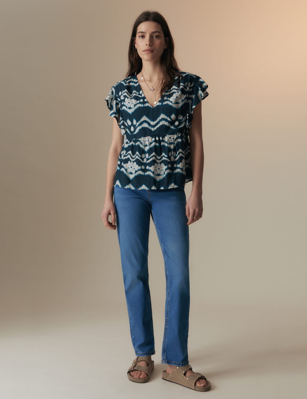Lyocell Rich Straight Leg Jeans Per Una M S