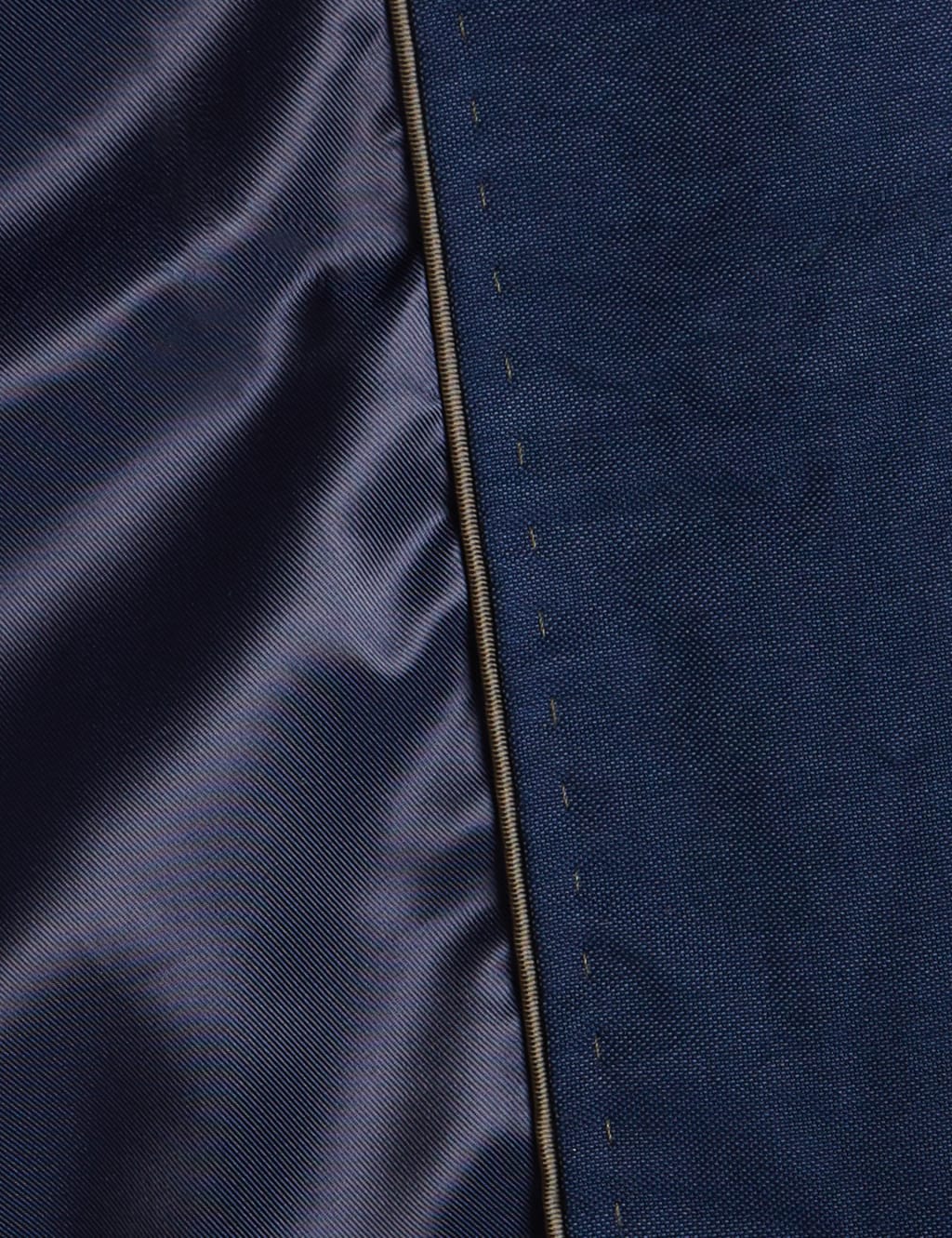 Tailored Fit Slim Collared Jacket with Linen 4 of 4