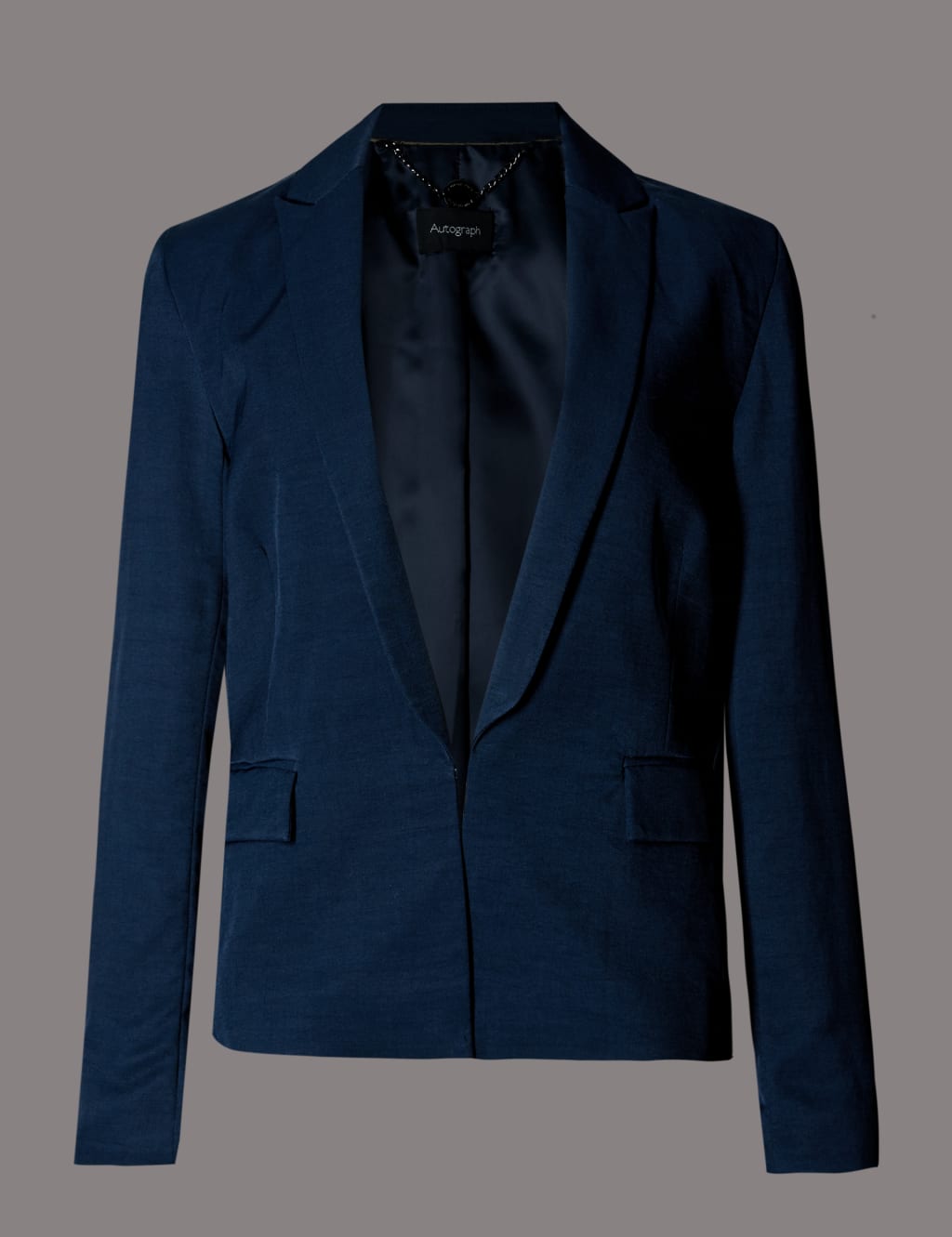 Tailored Fit Slim Collared Jacket with Linen 2 of 4
