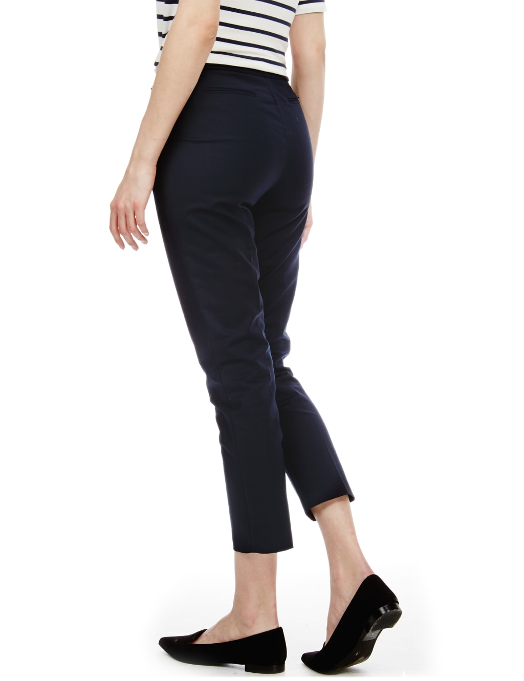 Cotton Rich Straight Leg Trousers 4 of 4