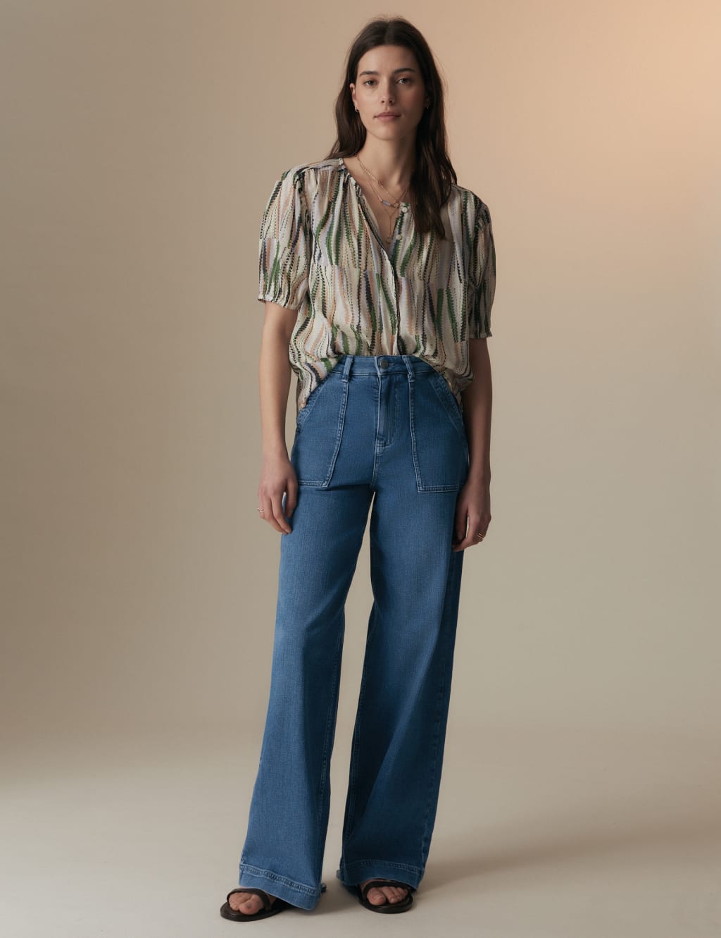 High Waisted Wide Leg Jeans 1 of 5