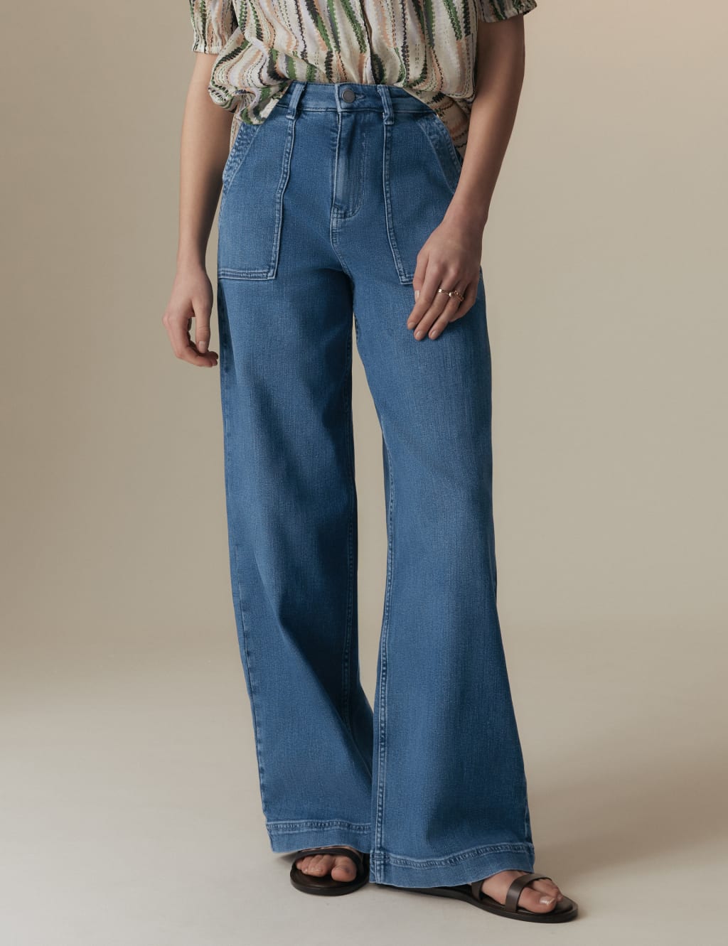 High Waisted Wide Leg Jeans 4 of 5