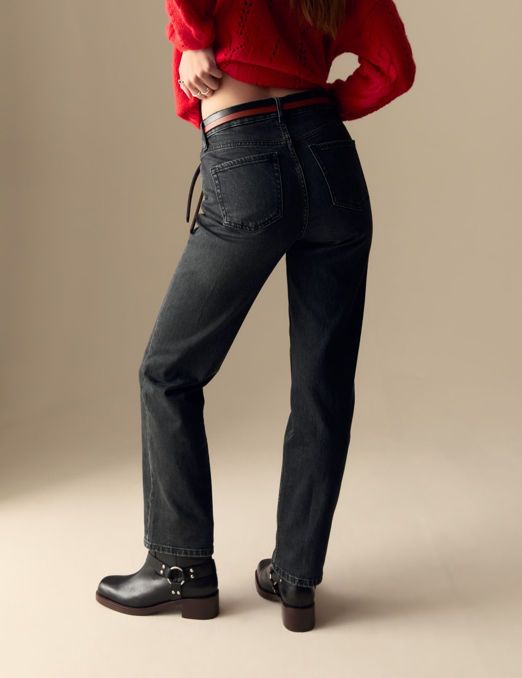 Mid Rise Straight Leg Ankle Grazer Jeans 4 of 6