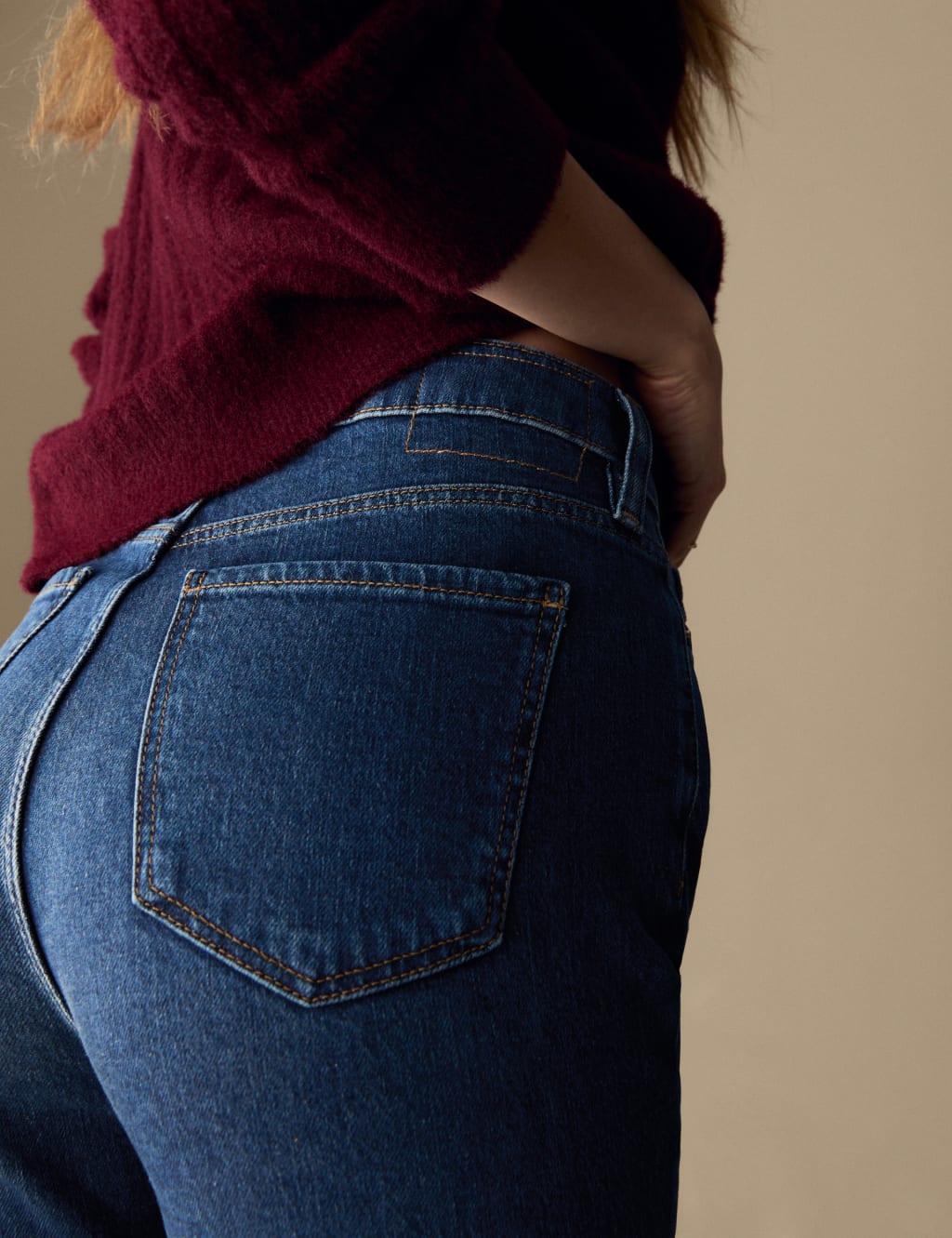 Cotton Rich High Waisted Flared Jeans 5 of 5