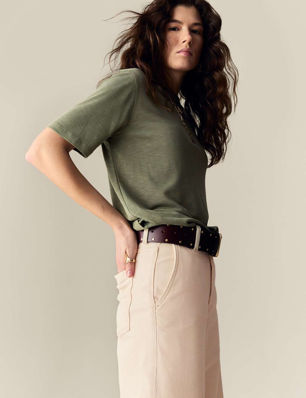 High Waisted Wide Leg Jeans with Lyocell 4 of 6