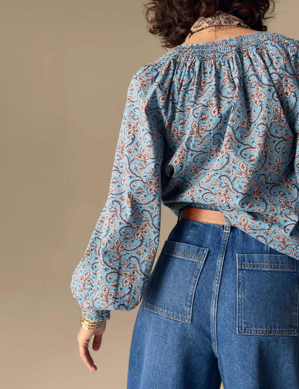 Lyocell Rich Pleat Front Wide Leg Jeans 5 of 5