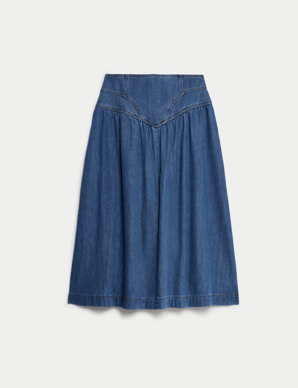 Denim Panelled Midaxi Skirt 2 of 6