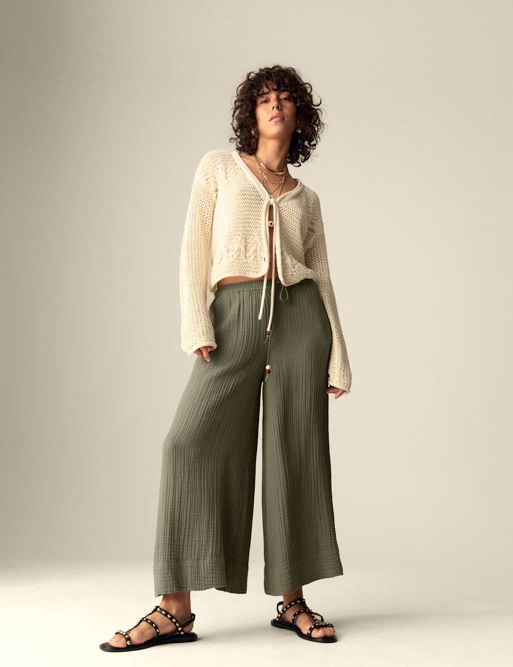 Pure Cotton Wide Leg Culottes 4 of 5