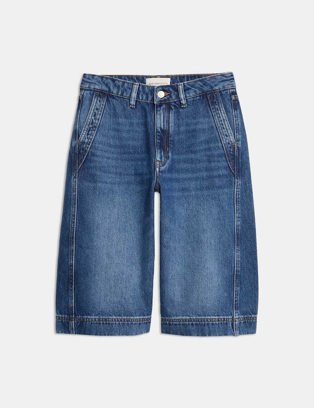 Denim High Waisted Bermuda Shorts 2 of 5