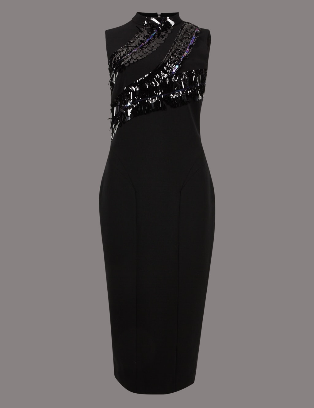 Embellished Sleeveless Bodycon Midi Dress 2 of 5