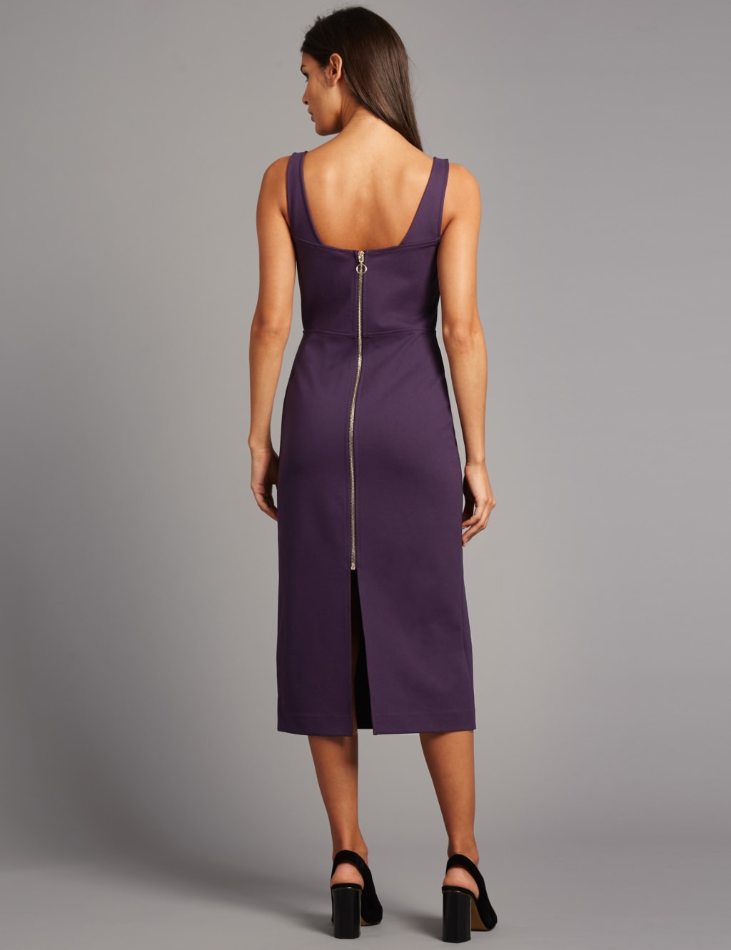 Back Zipped Bodycon Midi Dress 4 of 4