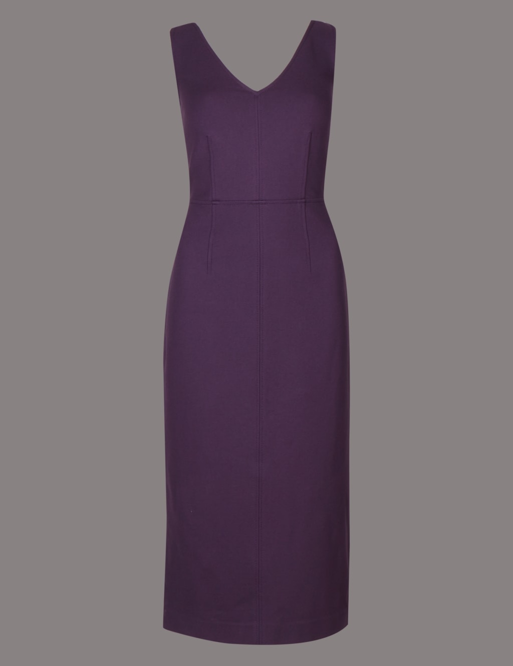 Back Zipped Bodycon Midi Dress 2 of 4