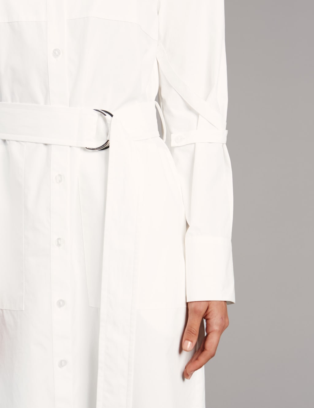 Pure Cotton Shirt Dress with Belt 5 of 5