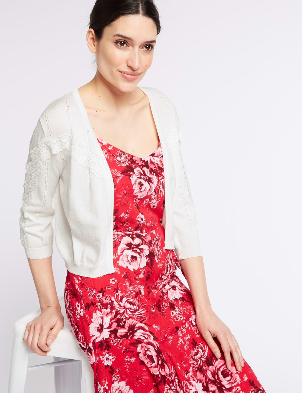 Lace Overlay Cardigan 3 of 5