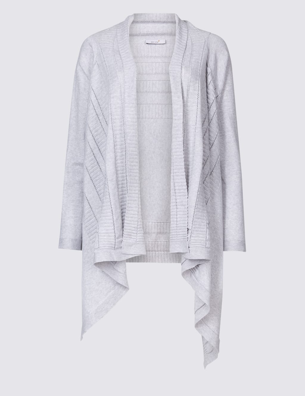 Pure Cotton Textured Waterfall Cardigan Per Una M S