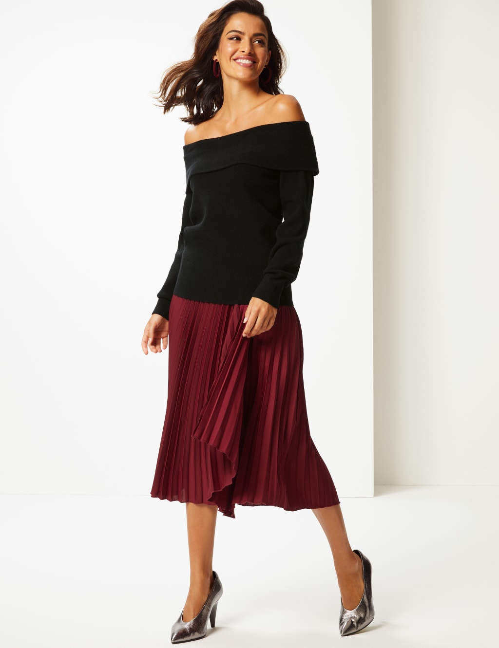 Ladies bardot jumpers outlet