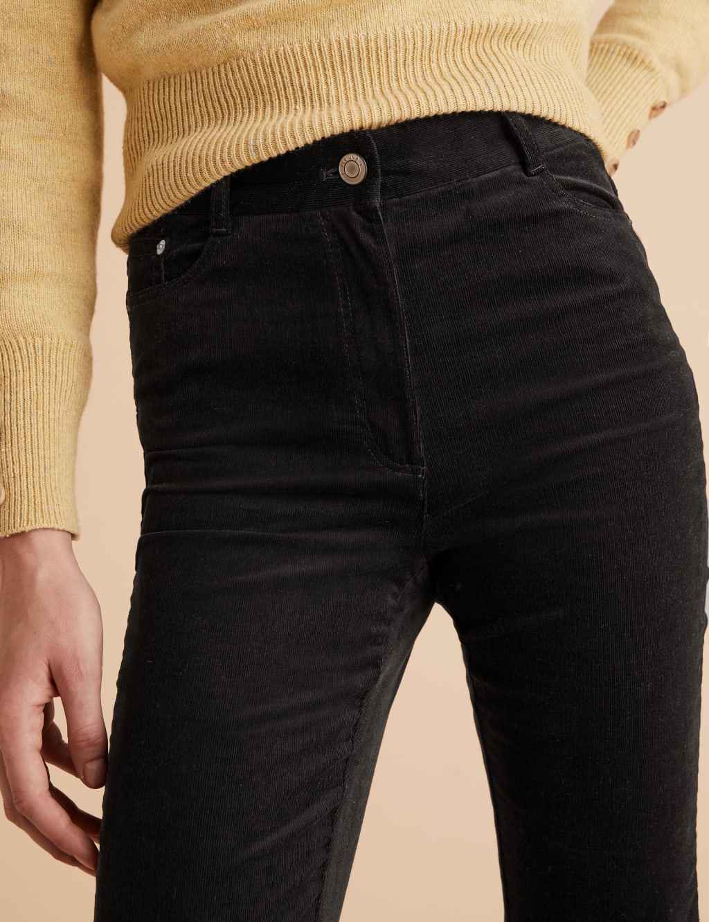Corduroy Slim Fit Flare Trousers 3 of 5