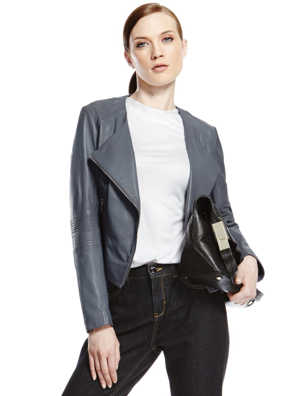 Leather Biker Jacket 1 of 4