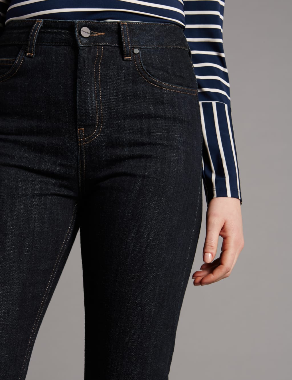 Selvedge High Waist Girlfriend Jeans 5 of 6