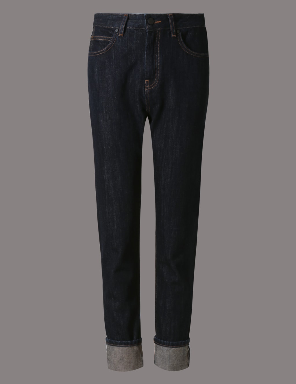 Selvedge High Waist Girlfriend Jeans 2 of 6