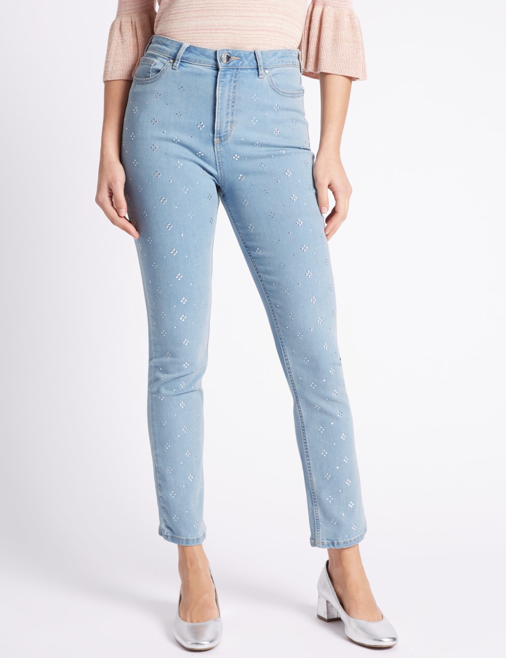 All Over Bling Slim Leg Jeans 3 of 6