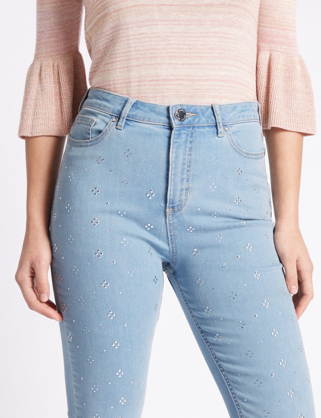 All Over Bling Slim Leg Jeans 5 of 6