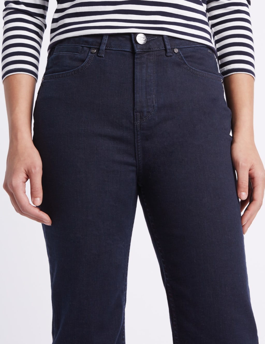 Rivet Detail High Waist Straight Leg Jeans 6 of 7