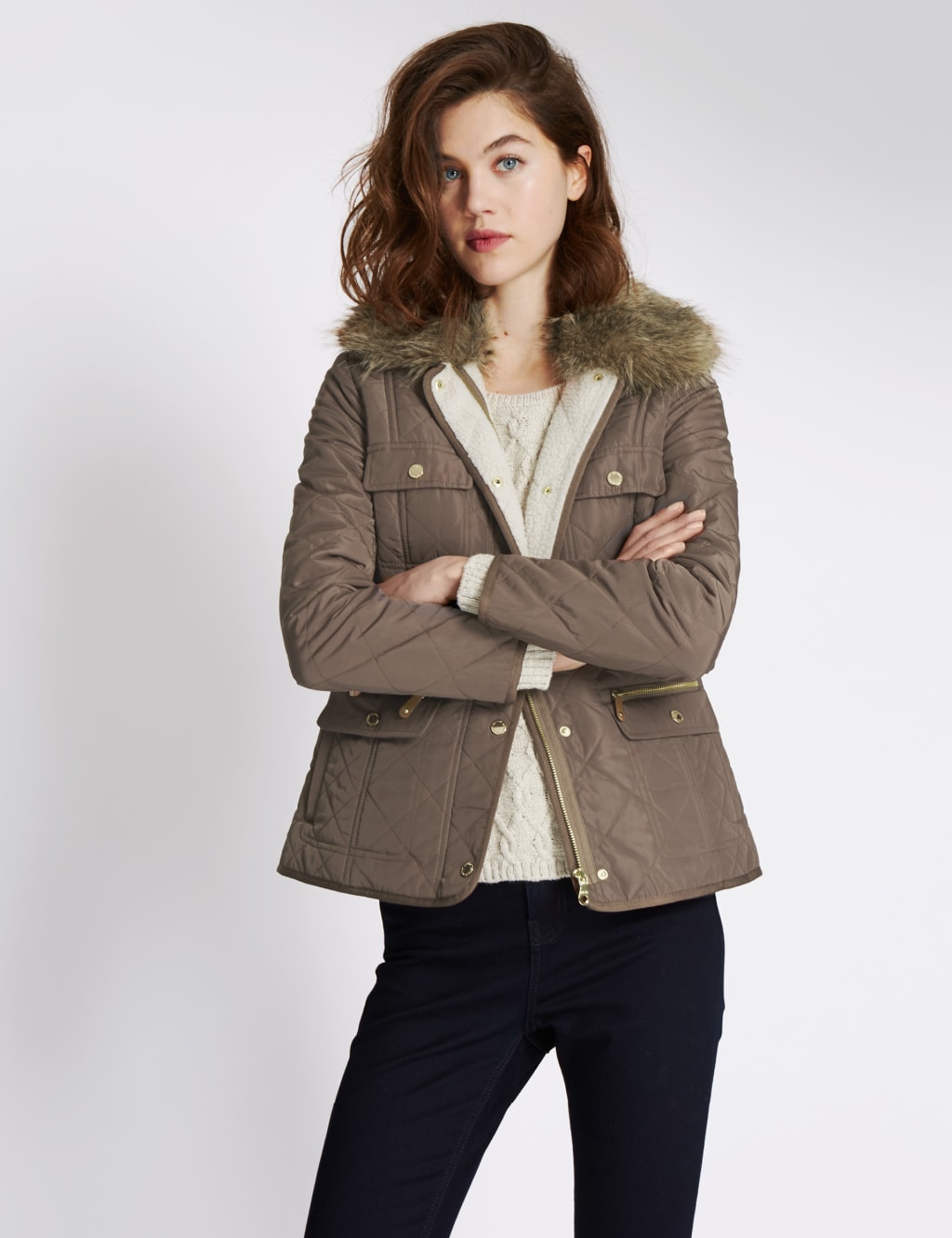 Per una quilted jacket with stormwear store