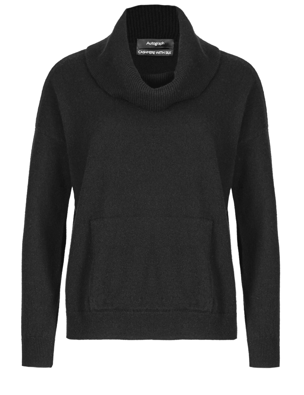 Cashmere Cowl Neck Jumper with Silk Autograph M S