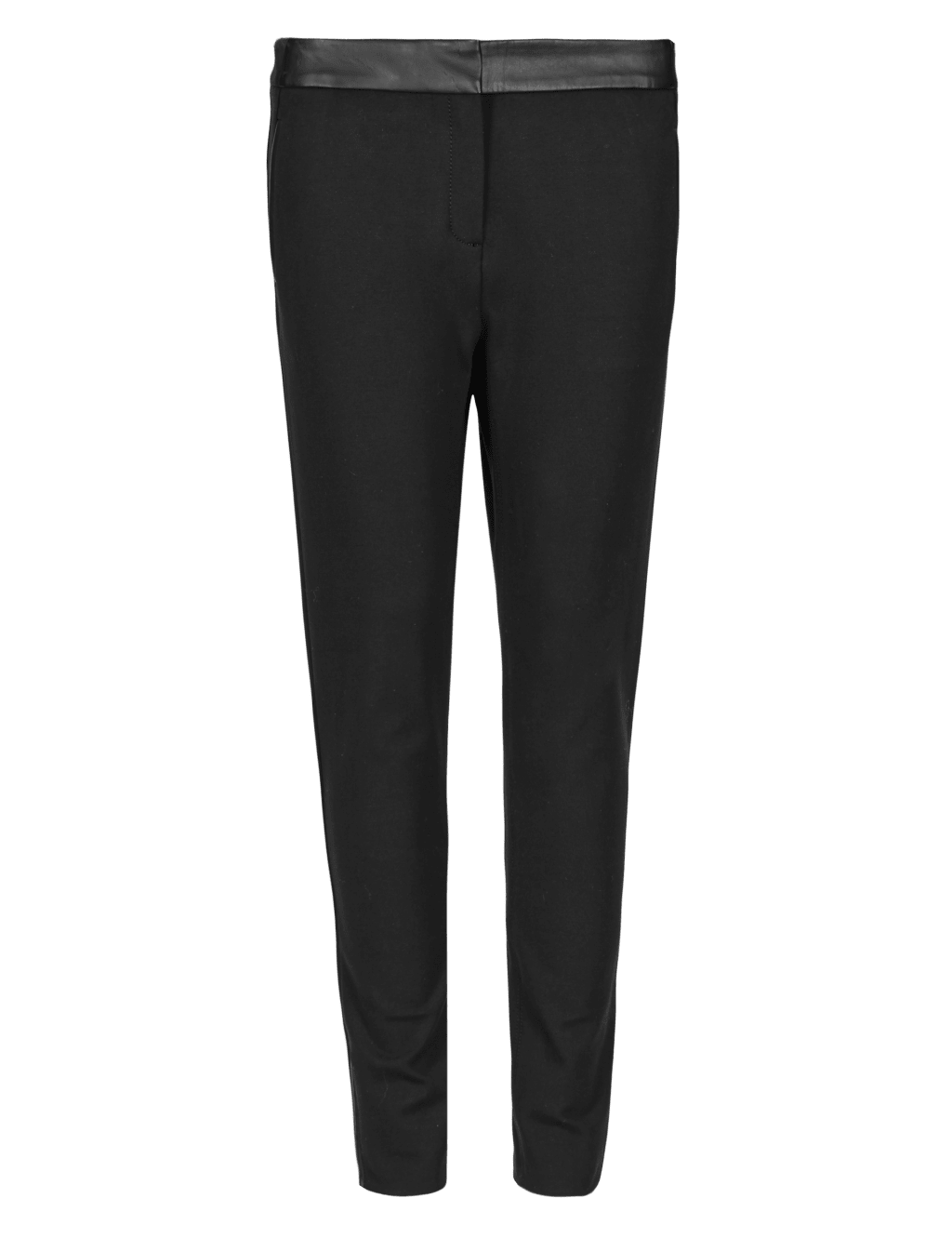 Faux Leather Trim Ponte Treggings 2 of 4