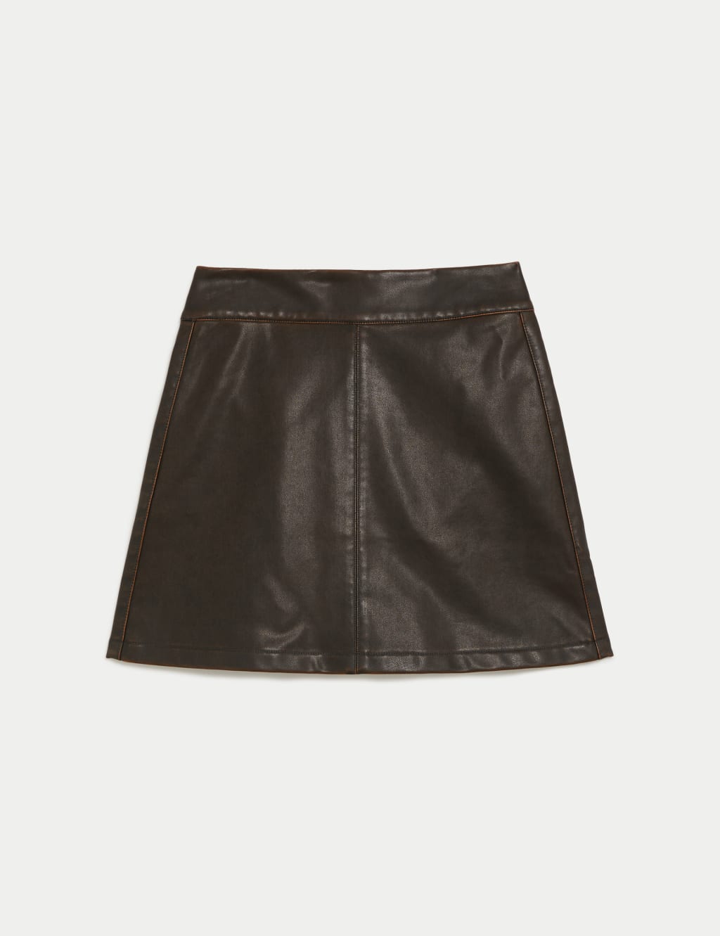 Black faux leather mini skirt size 16 outlet