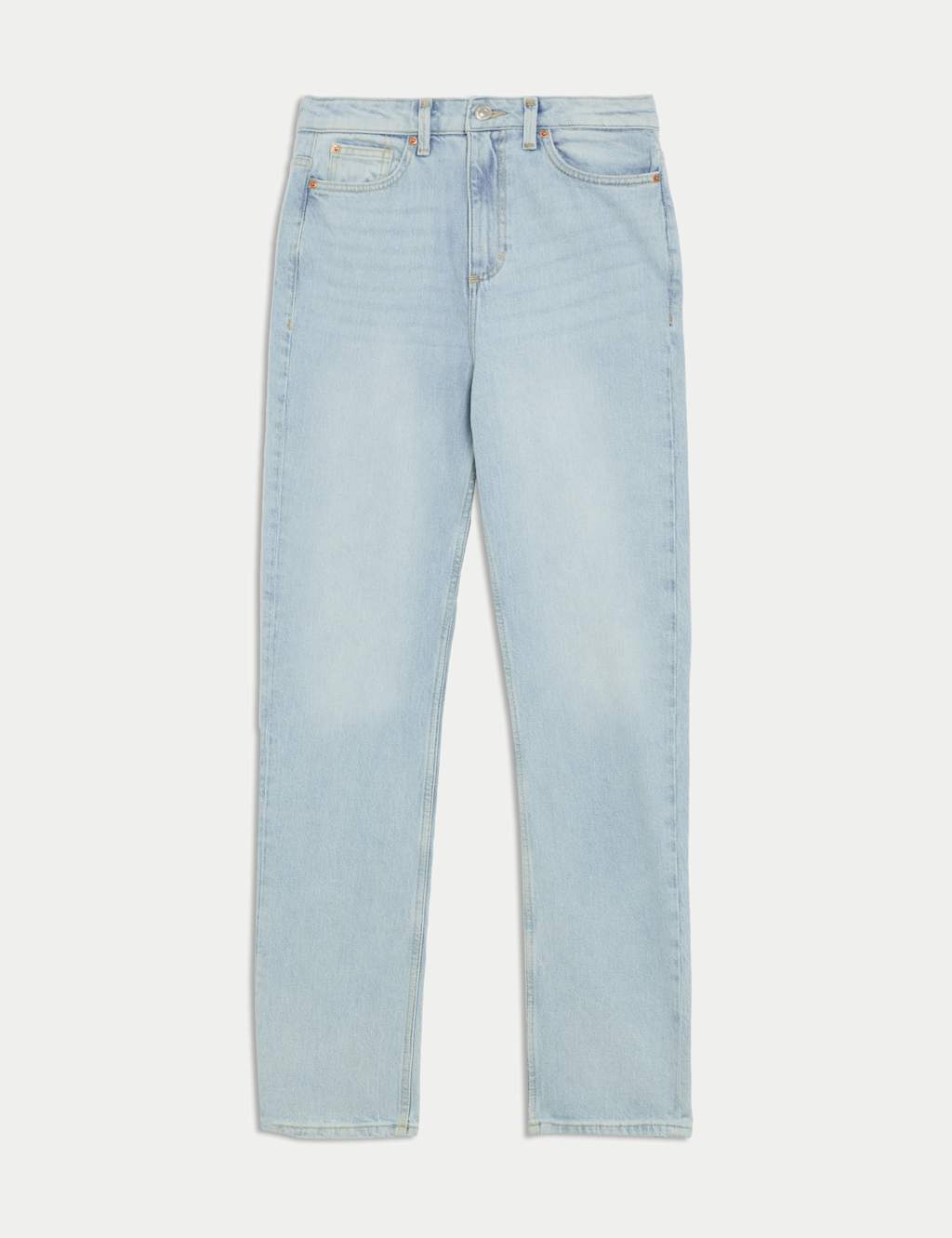 High Waisted Stovepipe Straight Leg Jeans 2 of 6