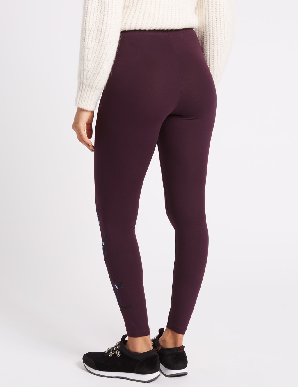 Cotton Rich Embroidered Leggings 4 of 6