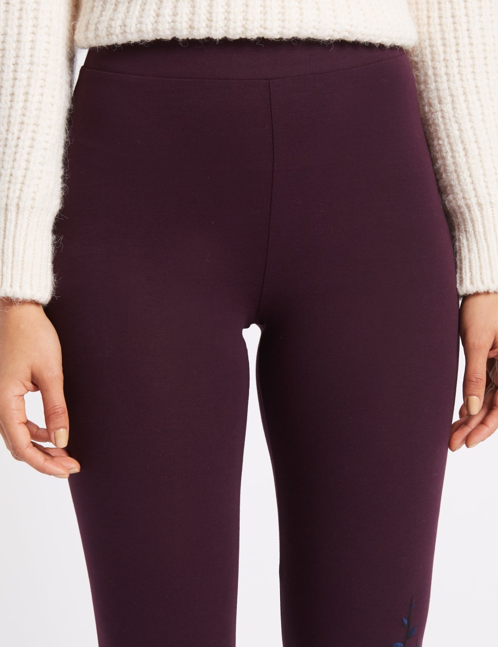 Cotton Rich Embroidered Leggings 5 of 6