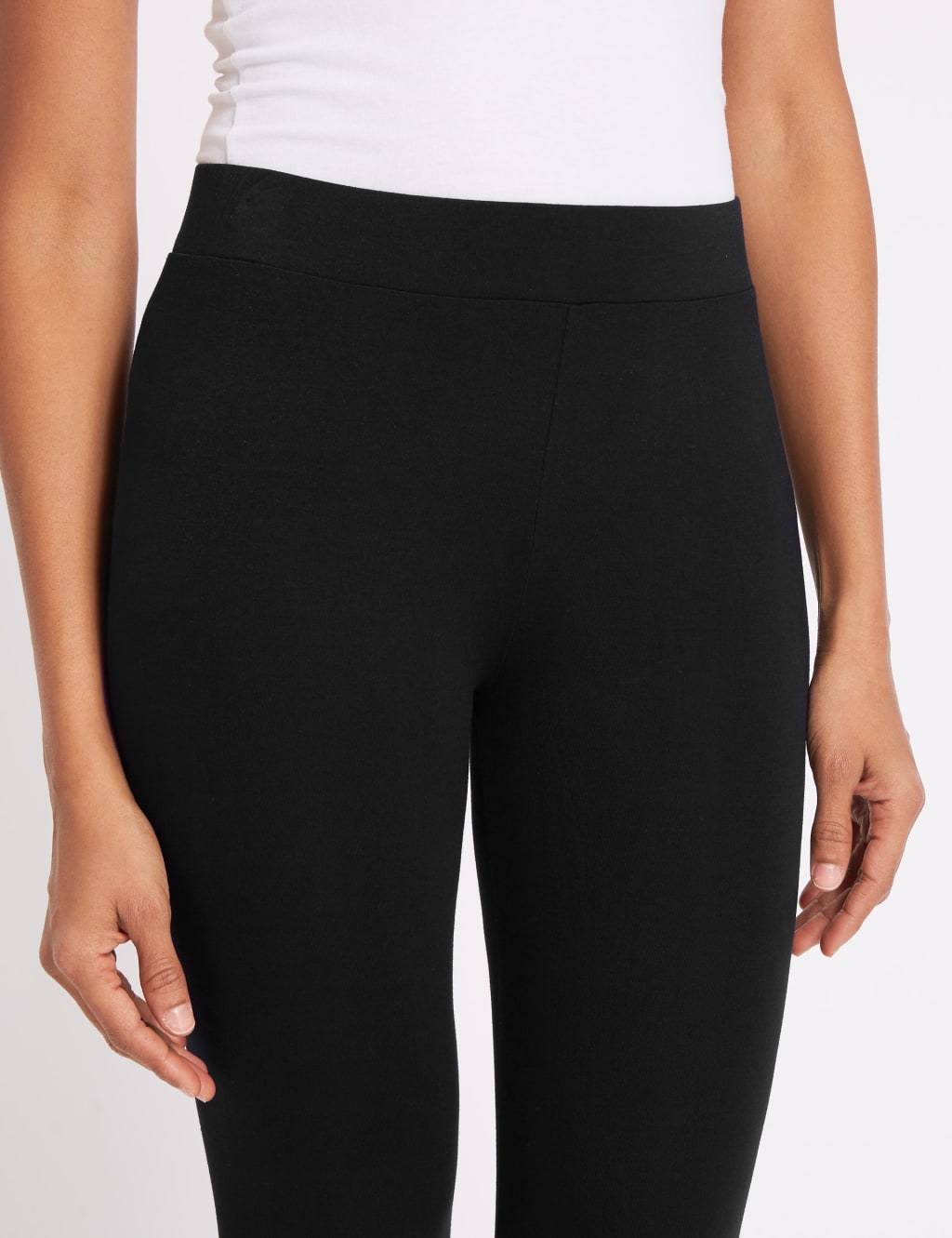 Embroidered Lace Hem Leggings M S Collection M S