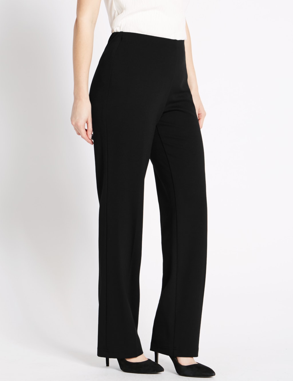 PETITE Jersey Slim Leg Trousers M S Collection M S