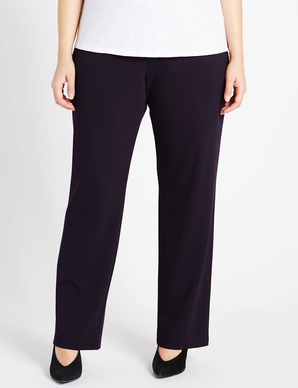 PLUS Ponte Slim Leg Trousers 1 of 3