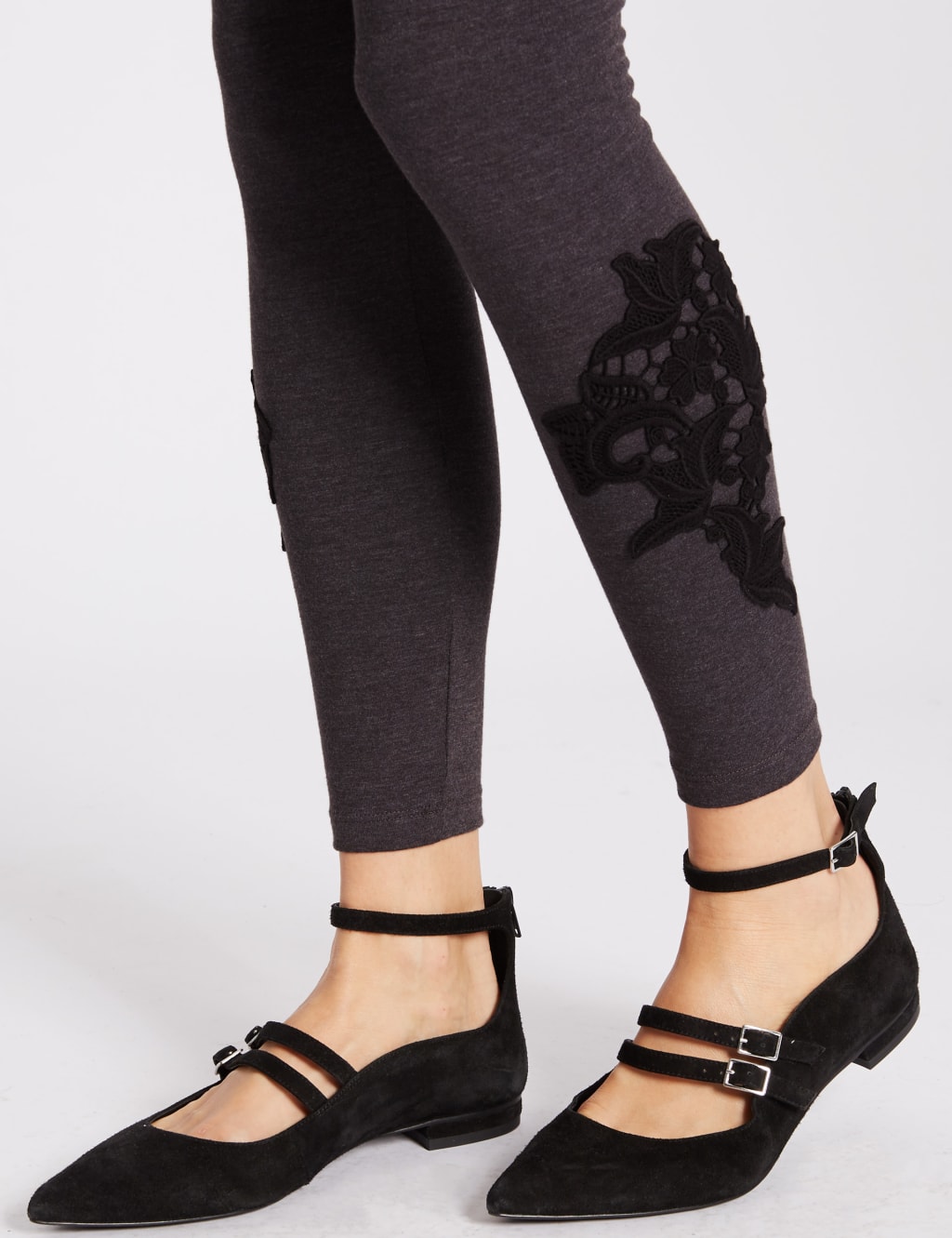 Lace insert leggings top