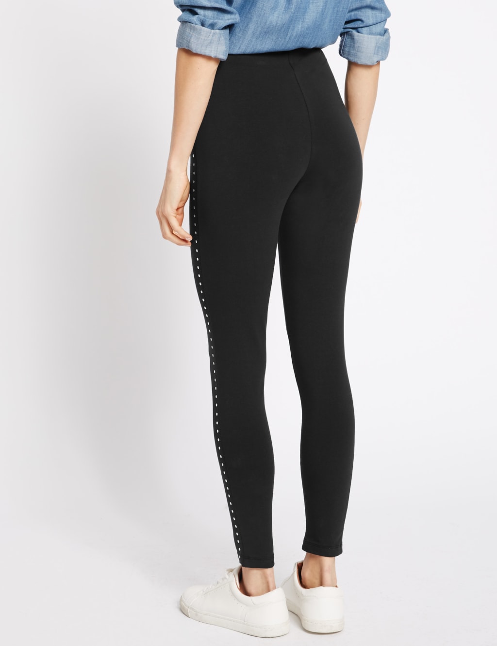 Cotton Rich Stud Detail Leggings 4 of 6