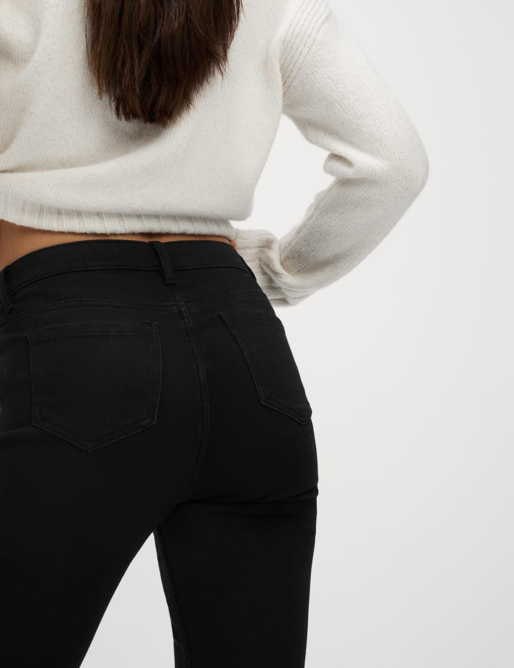 Sateen roma rise straight leg jeans new arrivals