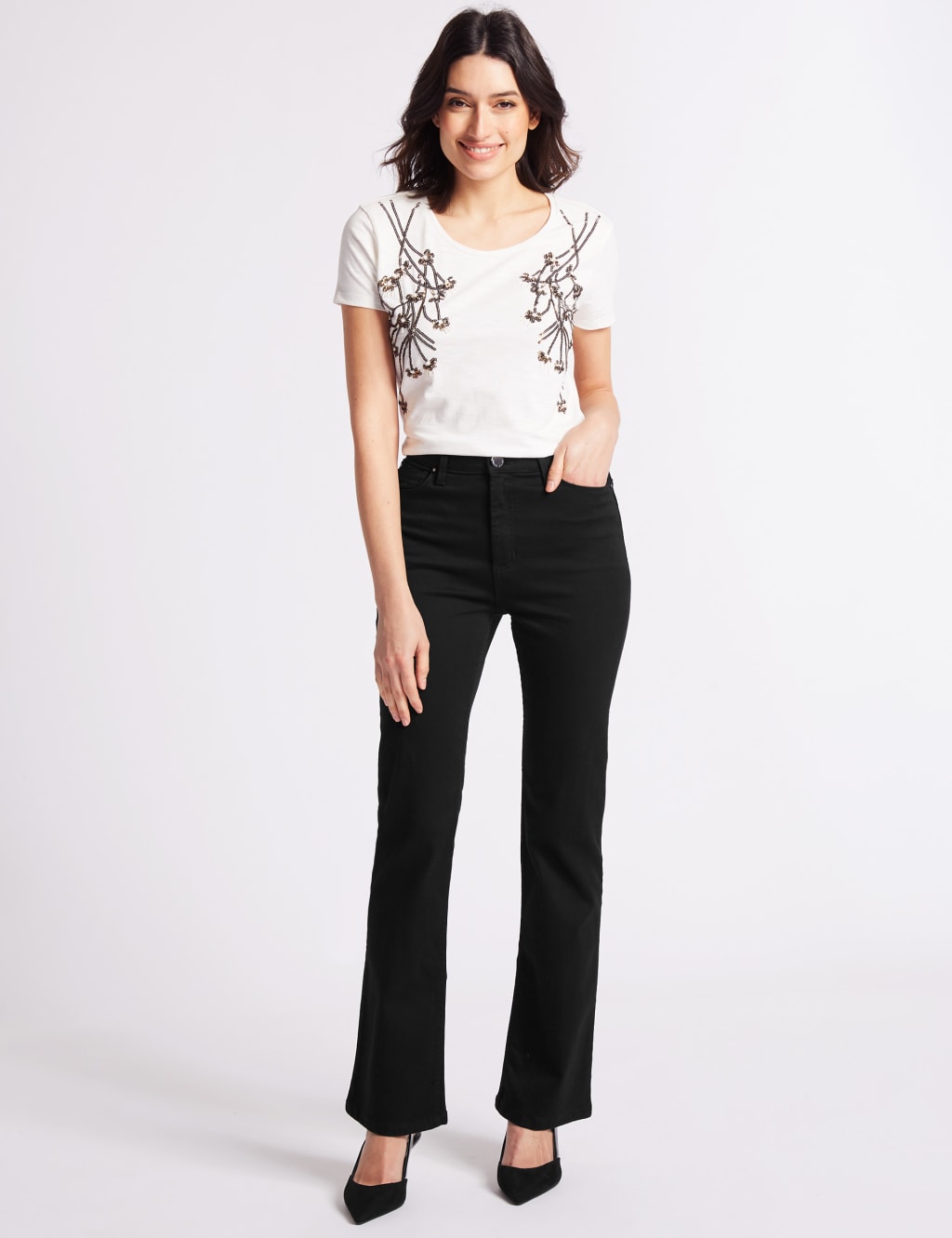 Sculpt & Lift Roma Rise Slim Boot Cut Jeans 1 of 6