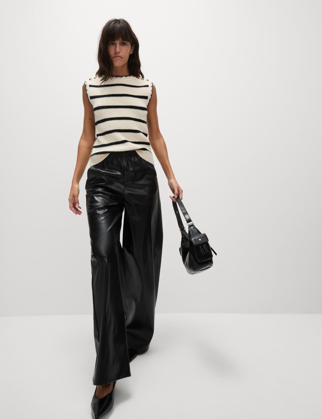 Leather effect trousers store