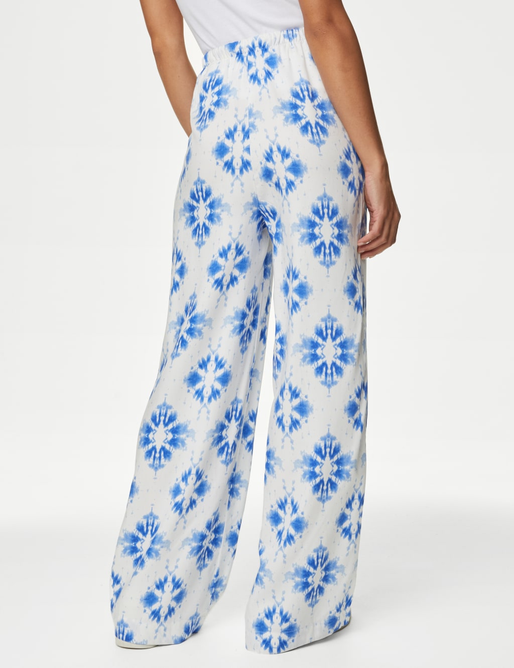 Wide Leg Floral Elasticated Waisted Trousers 5 of 5