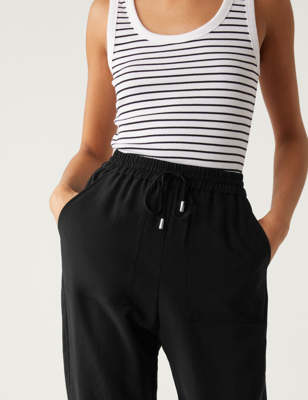 Lyocell Rich Tapered Ankle Grazer Trousers 4 of 5